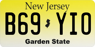 NJ license plate B69YIO