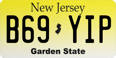 NJ license plate B69YIP