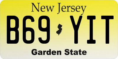 NJ license plate B69YIT