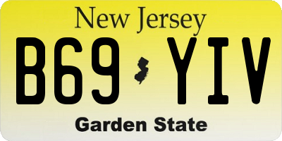 NJ license plate B69YIV