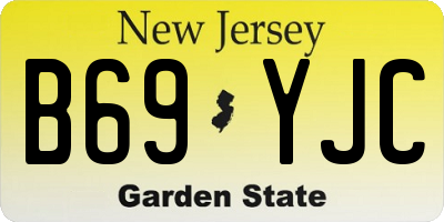 NJ license plate B69YJC