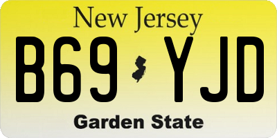 NJ license plate B69YJD