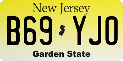 NJ license plate B69YJO