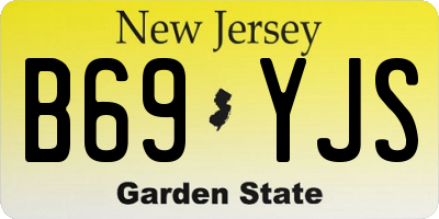 NJ license plate B69YJS