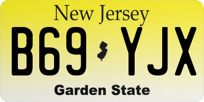 NJ license plate B69YJX