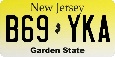 NJ license plate B69YKA