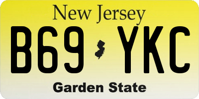 NJ license plate B69YKC