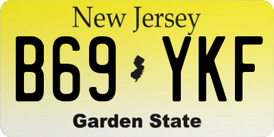 NJ license plate B69YKF