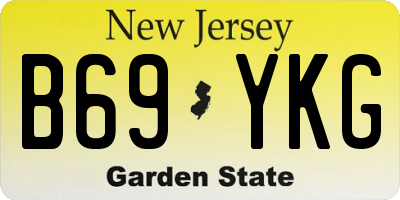 NJ license plate B69YKG