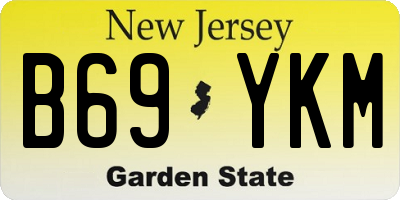 NJ license plate B69YKM