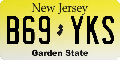 NJ license plate B69YKS