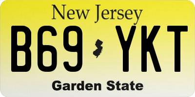 NJ license plate B69YKT
