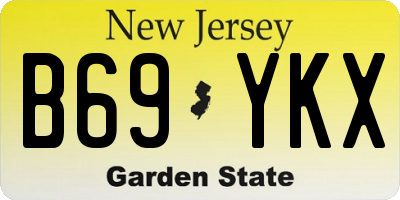 NJ license plate B69YKX