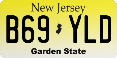 NJ license plate B69YLD