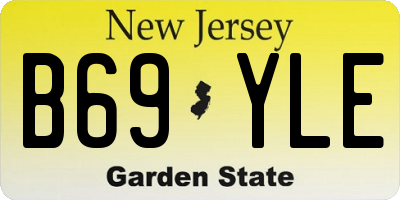 NJ license plate B69YLE