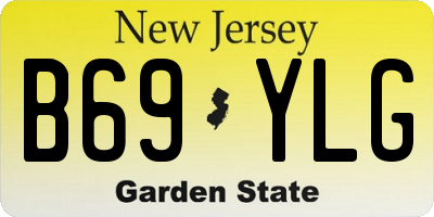 NJ license plate B69YLG