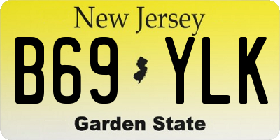 NJ license plate B69YLK