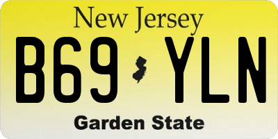 NJ license plate B69YLN