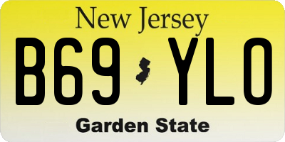 NJ license plate B69YLO