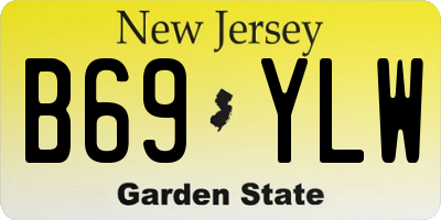 NJ license plate B69YLW