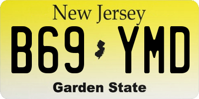 NJ license plate B69YMD