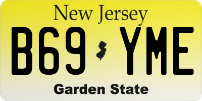 NJ license plate B69YME