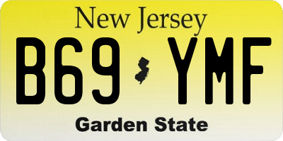 NJ license plate B69YMF