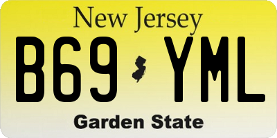 NJ license plate B69YML