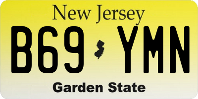 NJ license plate B69YMN