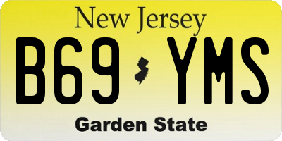 NJ license plate B69YMS