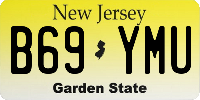 NJ license plate B69YMU