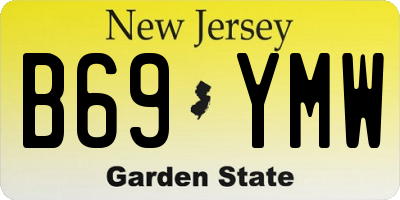 NJ license plate B69YMW