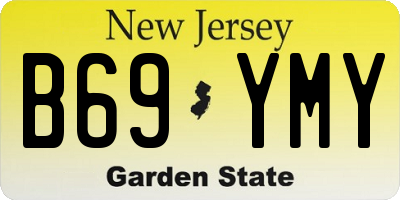 NJ license plate B69YMY