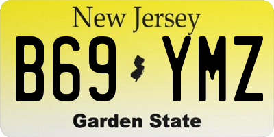 NJ license plate B69YMZ