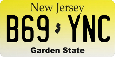 NJ license plate B69YNC