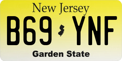 NJ license plate B69YNF