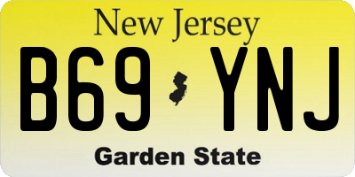 NJ license plate B69YNJ