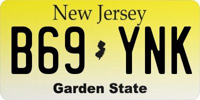 NJ license plate B69YNK