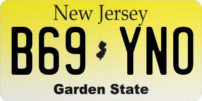 NJ license plate B69YNO