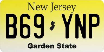 NJ license plate B69YNP
