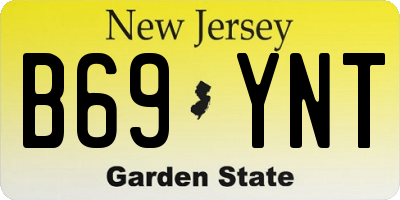 NJ license plate B69YNT