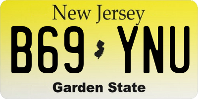 NJ license plate B69YNU