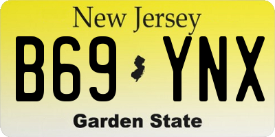 NJ license plate B69YNX