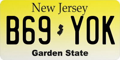 NJ license plate B69YOK
