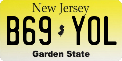 NJ license plate B69YOL