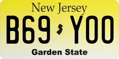 NJ license plate B69YOO