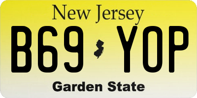 NJ license plate B69YOP