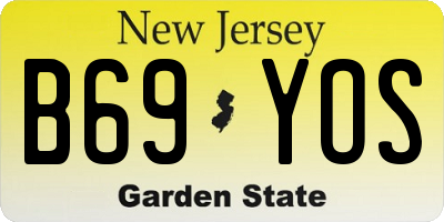 NJ license plate B69YOS
