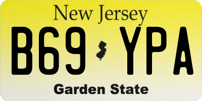 NJ license plate B69YPA