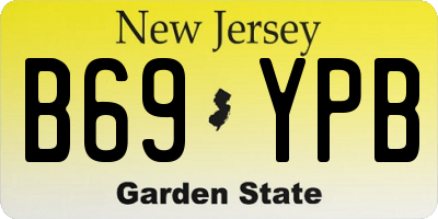 NJ license plate B69YPB